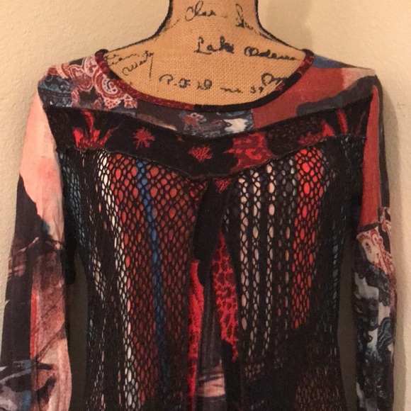 Alberto Makali New York Womens Multi-Color Print Long Sleeve Top-S - Picture 2 of 16